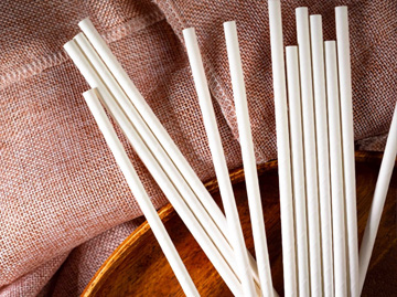 white color compostable paper boba straws